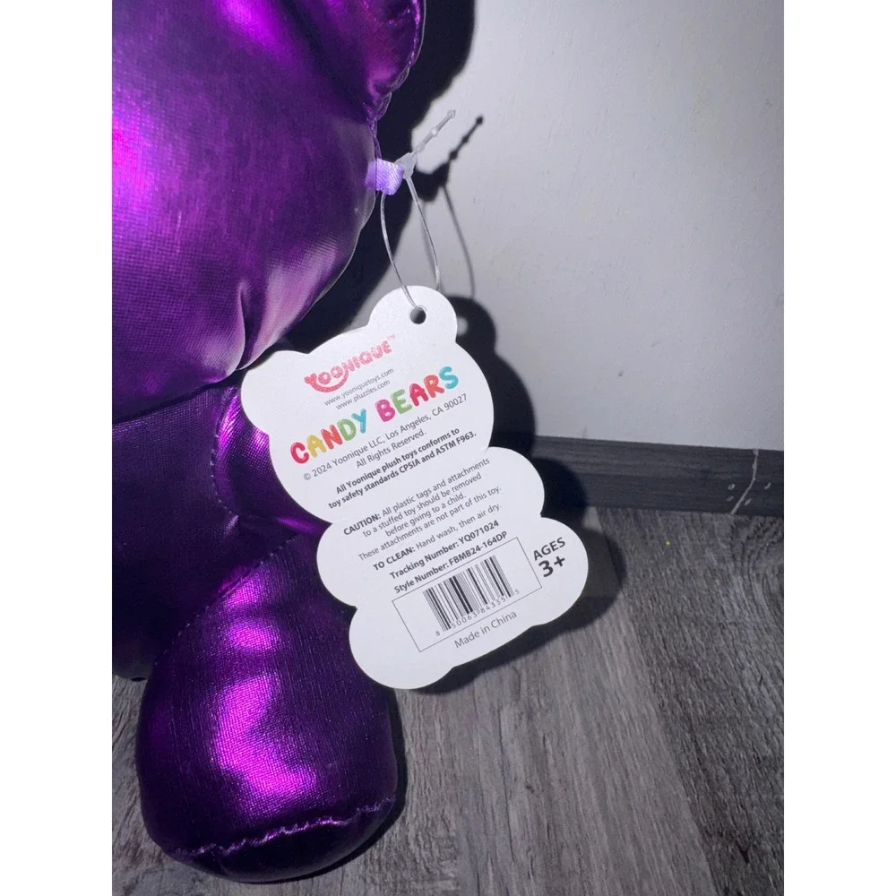 Yoonique Candy Bears Metallic Purple Plush Stuffed Animal Toy FBM824-164DP 8